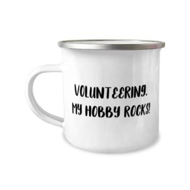 Imagem de Presentes inapropriados de voluntariado, voluntariado My Hobby Rocks!, Pegadinha 355 ml Caneca para acampamento para amigos de