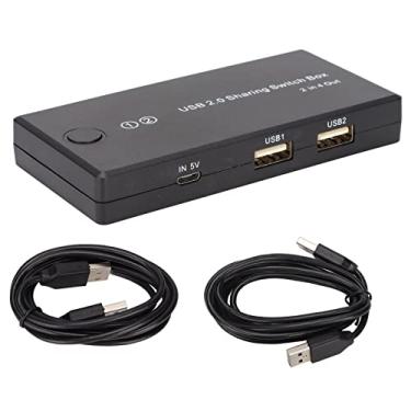 Imagem de Switcher USB, seletor de switch USB 2.0 de alta eficiência de trabalho para scanner para impressora para computador