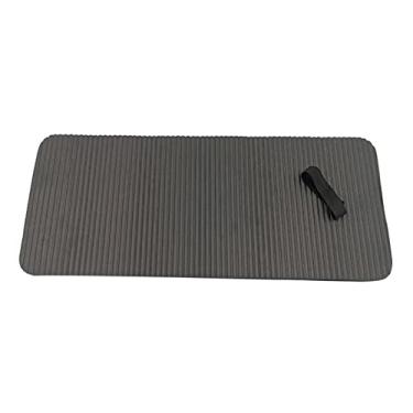 Imagem de Fancyes Joelheira de ioga – Almofada de exercício compacta para conforto no joelho, cotovelo e pulso, 60 x 25 x 1 cm – Preta