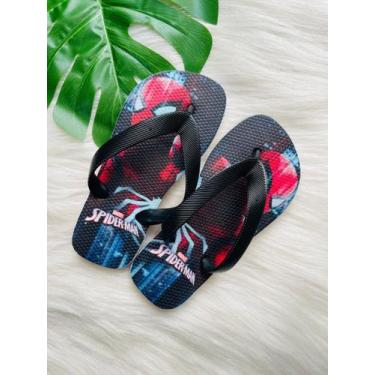 Imagem de Chinelo Infantil Modelos Havaianas Homem Aranha Preto 27/28