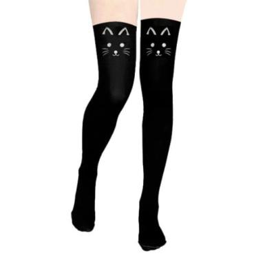 Imagem de Meia 7/8 Gato gatinho geek Cosplay Pin Up anime