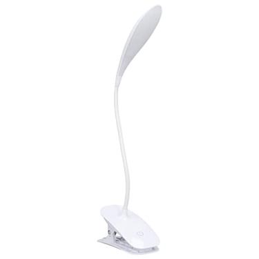 Imagem de Lâmpada de leitura LED, 3 níveis de brilho, luminária de mesa sensível com clipes, fácil operação para proteger seus olhos