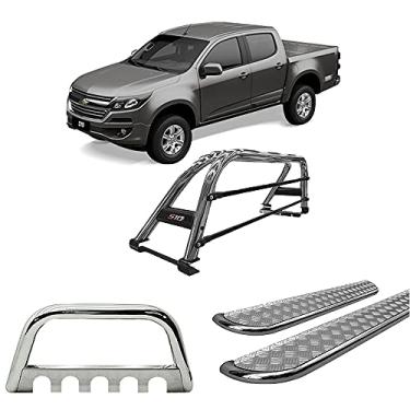 Imagem de Kit Quebra Mato +Estribo +Santo Anto Duplo S10 12/20 Cromado