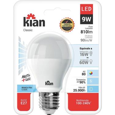 Imagem de Lâmpada Led 9W Kian Branca Bivolt