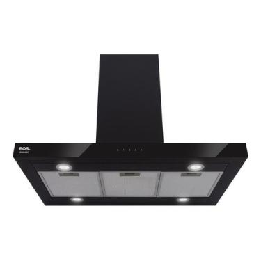 Imagem de Coifa E Depurador De Ilha 90cm Eos Touch Inox Preto 110v ECO90ITDP