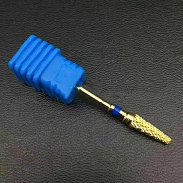 Imagem de Ferramentas de arte para unhas 3/32" Metal Rebarbação prego Ferramentas de máquina de unhas elétricas douradas CONE OVAL
