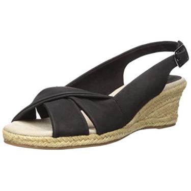 Imagem de Easy Street Sandália feminina estilo espadrille, Preto, 41