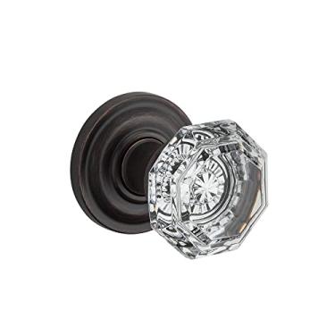 Imagem de Baldwin Reserve PVCRYTRR112 Privacy Crystal Knob and Traditional Round Rose Venetian Bronze Finish