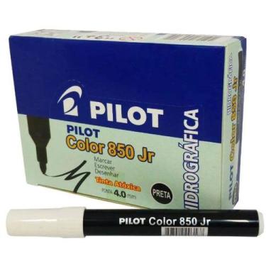 Imagem de Caneta Hidrográfica Preta Color 850 Junior Caixa Com 12 Unidades Pilot