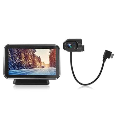 Imagem de Câmera de painel frontal 1080P, gravador de condução de carro de alta definição com display LCD de 3,5 polegadas Monitor de estacionamento de gravação de loop de grande angular de 170°