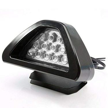 Imagem de Lâmpada de segurança de freio estilo universal 15 luz de LED luz de freio terceira luz estroboscópica DRL lâmpada (LED branco)