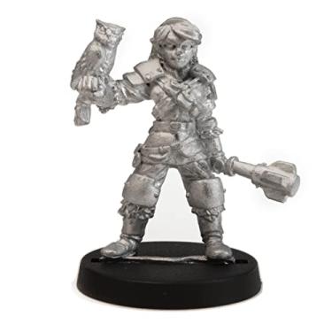 Imagem de Stonehaven figura miniatura clérigo meia-elfo feminino (para jogos de guerra de escala de 28 mm) - Feito nos EUA