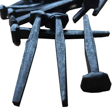 Imagem de (10) 6,35 cm cabeça forjada - prego de cabeça rosa - 10 unhas