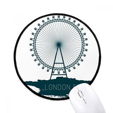 Imagem de DIYthinker Britain UK London Eye Reino Unido Mouse Pad Desktop Office Tapete redondo para computador