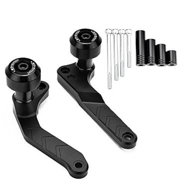 Imagem de Moldura de proteção contra queda de motocicleta protetor de carenagem anti-impacto compatível com Kawasaki NINJA400 ninja 400 NINJA250 ninja250 2018 2019 2020 2021 2022 2023 (Preto)