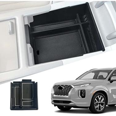 Imagem de GZBFTDH Suporte organizador de caixa de armazenamento de apoio de braço para console central, compatível com Hyundia Palisade 2020-2022 acessórios interiores automotivos
