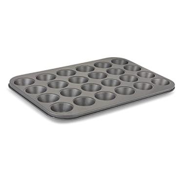 Imagem de husMait Frigideira de mini muffin de qualidade premium, assadeira e rack de resfriamento. Para assar mini cupcakes, muffins, tortas de tamanho de mordida, biscoitos. Antiadesivo, seguro para