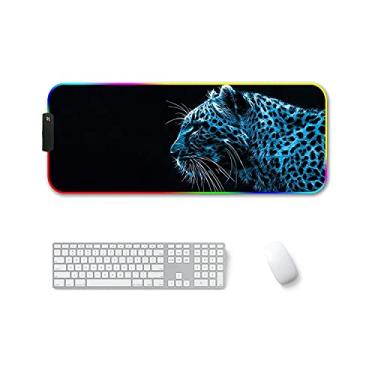 Imagem de 250x350x3mm F-01 Rubber Thermal Transfer RGB Luminous Non-Slip Mouse Pad