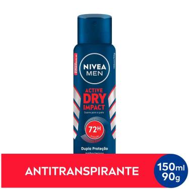 Imagem de Desodorante Antitranspirante Aerosol Nivea Men Active Dry Impact Masculino com 150ml 150ml