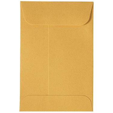 Imagem de JAM PAPER Envelopes comerciais #4 Coin Business com fecho de descascar e selar – 7,6 x 11,7 cm – marrom Kraft Manila – 50/pacote