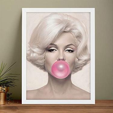 Imagem de Quadro Decorativo Marilyn Monroe Bubble Gum - 20x30-branca