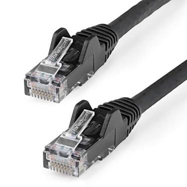 Imagem de Cabo Ethernet CAT6 de 1,8 m – LSZH (baixa fumaça zero halogênio) – 10 Gigabit 650 MHz 100 W PoE RJ45 UTP cabo de rede sem esforço – Preto CAT 6, ETL verificado (N6LPATCH6BK)