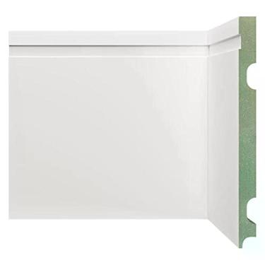 Imagem de Rodapé MDF 2002 Resistente a Umidade Moldufama 2,4 m - Branco