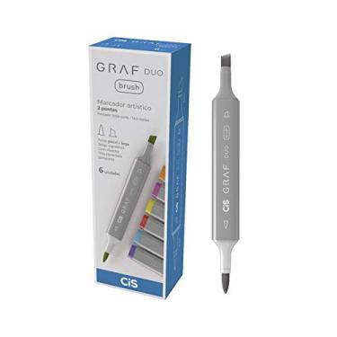 Imagem de Marcador Graf Duo Brush, CIS, Warm Grey, Caixa com 6 unidades