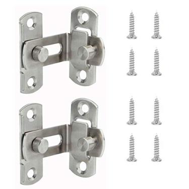 Imagem de Trava de porta com ângulo reto de 90 graus, trava deslizante de segurança para janelas e portas, pacote com 2, 3 inches(small)