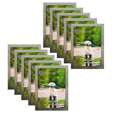 Imagem de Kit 10 Molduras Porta Retrato 20X30 Prateado