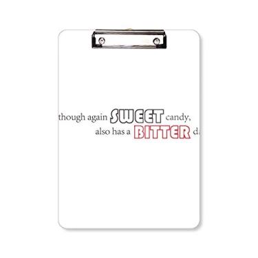 Imagem de Placa de suporte para pasta Sweet Candy Also Has A Bitter Day para escrever A4