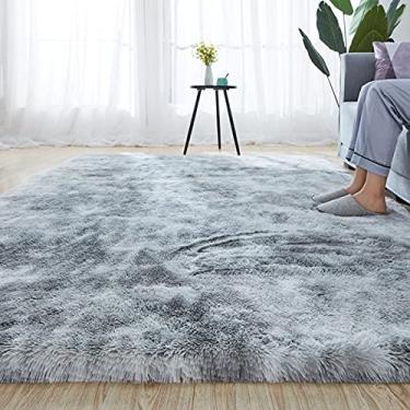 Imagem de jia cool Tapete de área original ultra macio, 50 x 160 cm, muitas cores, tapetes luxuosos, tapetes macios para uso interno lavável para quartos de crianças, decoração de casa de pelúcia para sala de estar, berçário, quarto, cinza água