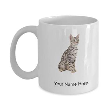 Imagem de Caneca personalizada de gato bengalado – Caneca de café para amantes de gatos de bengala – Caneca de café de 325 ml