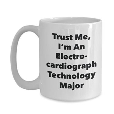 Imagem de Caneca Trust Me, I'm An Electrocardiograph Technology Major - Caneca de café divertida - Lindas ideias de presentes de formatura para amigos e colegas de classe