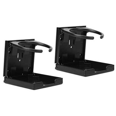 Imagem de Suporte de copo de automóvel, suporte de copo de bebida ajustável para veículos, 2 peças, pode segurar canecas, porta-copos de bebidas grandes, preto para mesas de trailers