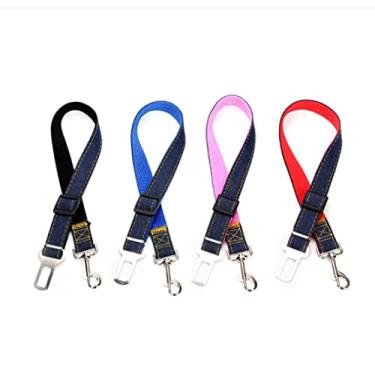 Imagem de Cinto de segurança carro cachorro e gato Acessórios para animais de estimação gato carro cão cinto de segurança denim durável cinto de segurança do carro Acessórios para animais de