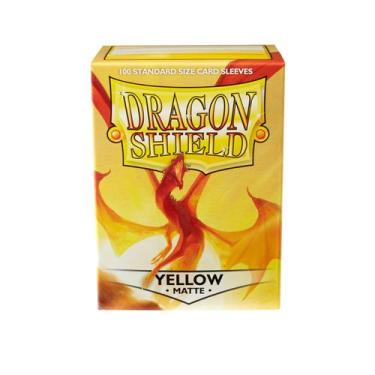 Imagem de Dragon Shield Yellow Matte 100 Sleeves Standard Size