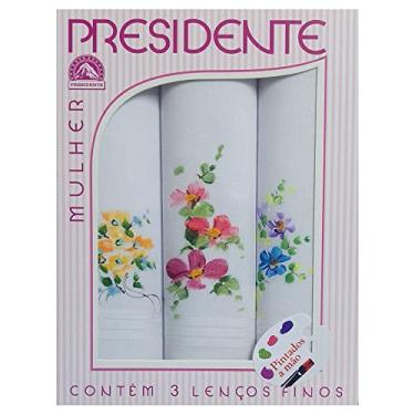 Imagem de Caixa de Lenço Feminino Pintado a Mão Presidente P137