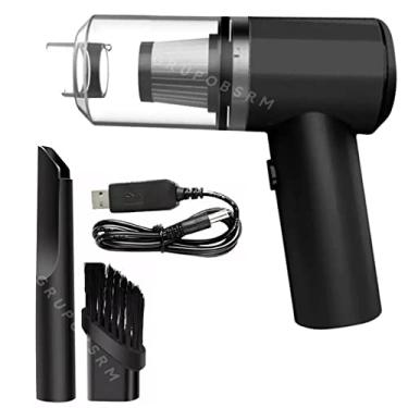Imagem de Aspirador REUUY portátil bivolt automotivo veicular mini recarregável USB de pó poeira limpeza computador pc teclado carro com 3 bocais diferentes