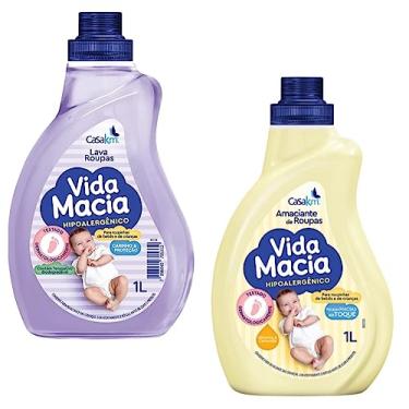Imagem de Vida Macia: Kit de Lavagem e Amaciamento para Roupinhas de Bebê - Lava Roupas + Amaciante Camomila - 1 Litro