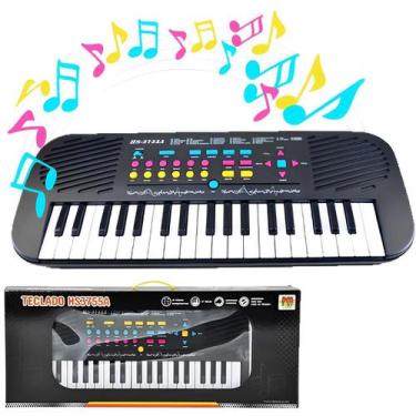 Imagem de Teclado Piano Grande 37 Teclas Microfone Brinquedo Dmt5701 - Dm Toys