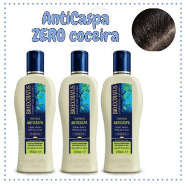 Imagem de Shampoo Anticaspa E Acaba Com A Coceira 250ml 3Un - Bioextratus