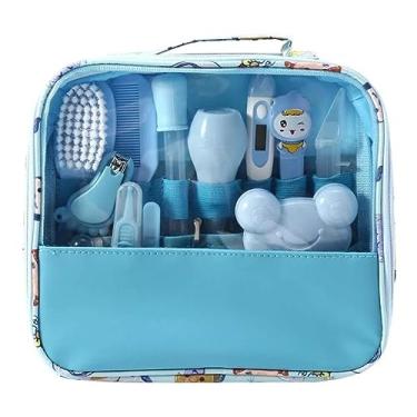 Imagem de IHIPPO kit cuidados bebe/Kit Higiene Cuidados Saúde Bebê Recém Nascido 13 Em 1 (Azul) 23cmx21cmx4cm