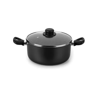 Imagem de Caçarola Gourmet Multiflon com Tampa de Vidro e Antiaderente de Alumínio - 22cm