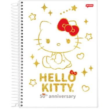 Imagem de Caderno Universitário Hello Kitty 160 Fls Jandaia 10 Materias