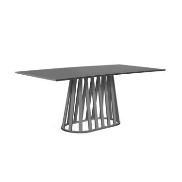 Imagem de Mesa De Jantar Retangular 6 Lugares 180x90cm Gabi Preta - Straub Web
