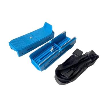 Imagem de Patins de gelo para crianças, patins de gelo ajustáveis para crianças, com cinta de fixação, aprender a patinar, suporte para meninos, meninas, jovens, azul