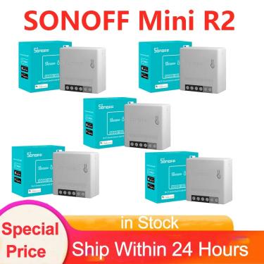 Imagem de Sonoff mini r2 wifi inteligente interruptor minir2 2 módulos de 2 vias ewelink app diy interruptor