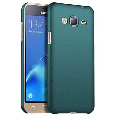 Imagem de GOGODOG Capa para Samsung Galaxy J3 Prime cobertura total ultra fina mate anti-derrame resistente em concha rígida J3 【2016: (verde esfoliante)