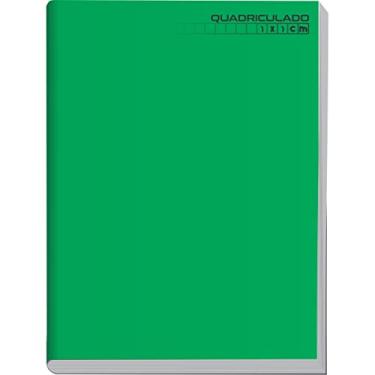 Imagem de Caderno Quadriculado, Tamoio, 1/4, 1x1 cm, 96 Folhas, Brochura, Capa Dura, Verde, Pacote com 5